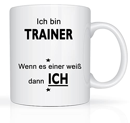 Print-Klex Berufstasse mit Trainer Motiv Bedruckt Trainer Tasse für Beruf Geschenk Kaffeebecher Geschenktasse Teetasse Arbeitstasse Arbeitsbecher mit Druck 330ml Beruf Tasse von Print-Klex GmbH & Co.KG