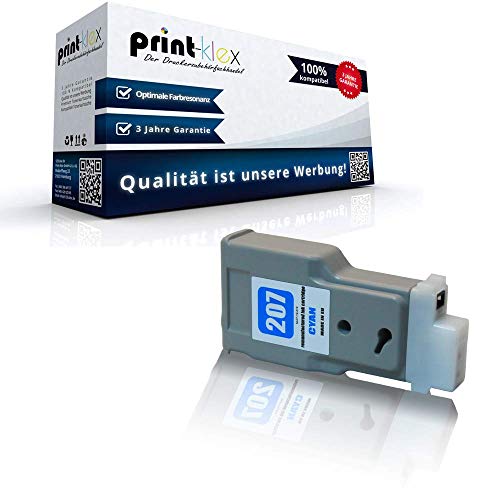 Print-Klex Tintenpatrone kompatibel für Canon imagePROGRAF IPF 780 M 40 imagePROGRAF IPF 780 MFP imagePROGRAF IPF 780 Series 8790B001 PFI207C Cyan Blau - Office Pro Serie von Print-Klex GmbH & Co.KG