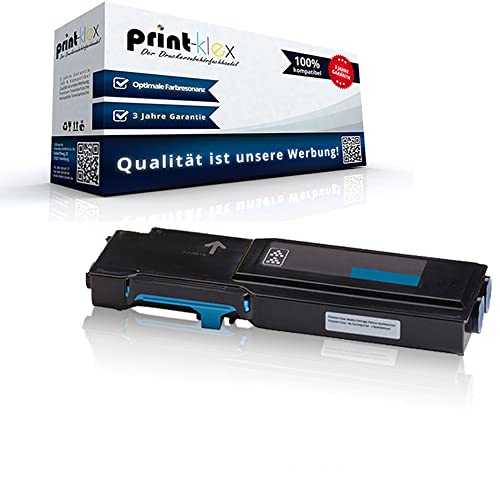 Print-Klex Tonerkartusche kompatibel für Dell C3760 C3760 DN C3760 n C3765 dnf C-3760 C-3760 n C-3760n C-3760dn C-3765dnf Blau Cyan - 59311122 FMRYP von Print-Klex GmbH & Co.KG