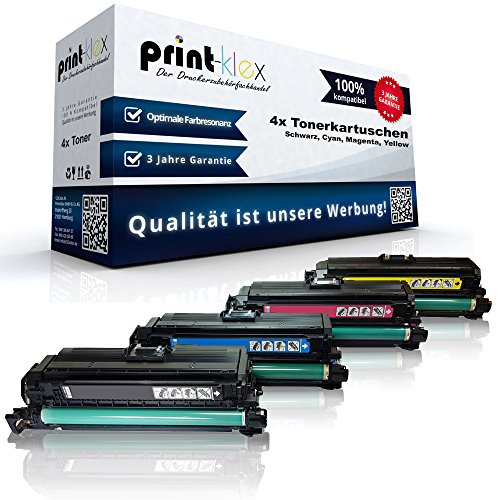 Print-Klex XXL Toner Set kompatibel für HP Color Laserjet CM3530 FS MFP CM3530 MFP CP3520 Series CP3525 DN N CP3525DN CP3525N CP3525X - Toner Set von Print-Klex GmbH & Co.KG