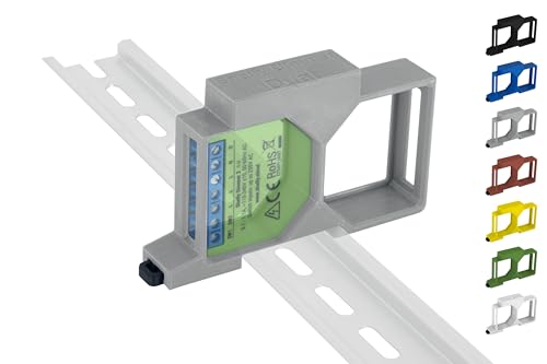 Hutschienenhalter/Adapter Dual für Shelly Dimmer/Dimmer 2 DIN Rail bracket (35mm) (Grau) von Shelly Hutschienenhalter PW3D