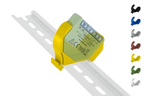 Shelly Dimmer/Dimmer 2 Hutschienenhalter/Adapter Mini DIN Rail bracket (35mm) (Gelb) von Shelly Hutschienenhalter PW3D