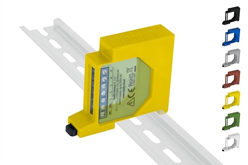 Shelly Dimmer/Dimmer 2 Hutschienenhalter/Adapter Single DIN Rail bracket (35mm) (Gelb) von Shelly Hutschienenhalter PW3D