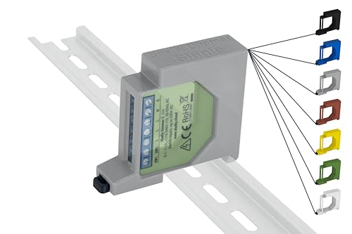 Shelly Dimmer/Dimmer 2 Hutschienenhalter/Adapter Single DIN Rail bracket (35mm) (Grau) von Shelly Hutschienenhalter PW3D