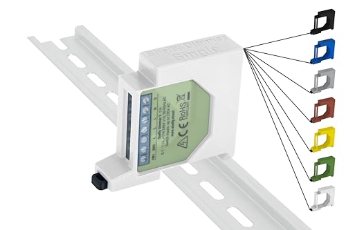 Shelly Dimmer/Dimmer 2 Hutschienenhalter/Adapter Single DIN Rail bracket (35mm) (Weiß) von Shelly Hutschienenhalter PW3D