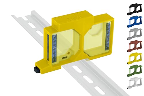 Hutschienenhalter/Adapter Dual für Shelly RGBW2 DIN Rail bracket (35mm) (Gelb) von Shelly Hutschienenhalter PW3D
