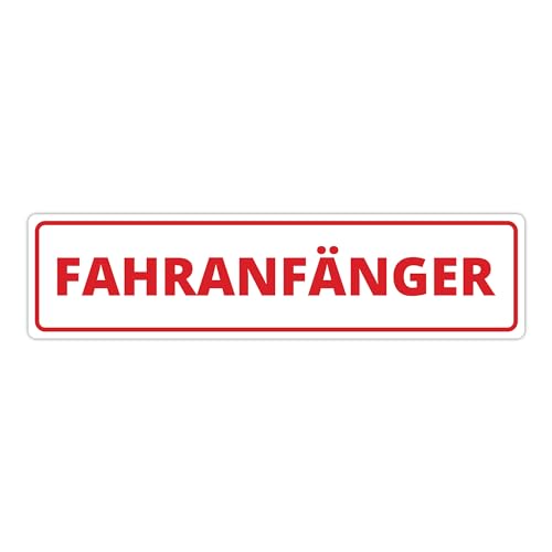 Anfänger Schild Auto - Verschiedene Typen - Fahranfänger Schild Auto Ideal für Neulinge - Sticken für Anfänger Lesbar aus Großer Entfernung - Wohnmobil Aufkleber (Fahranfanger_1) von PRINT.GG
