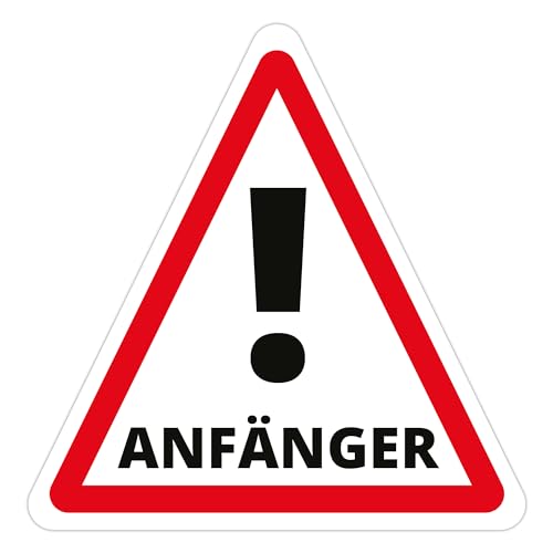 Anfänger Schild Auto - Verschiedene Typen - Fahranfänger Schild Auto Ideal für Neulinge - Sticken für Anfänger Lesbar aus Großer Entfernung - Wohnmobil Aufkleber (Fahranfanger_2) von PRINT.GG