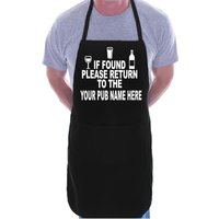 Print4U Personalisierte Benutzerdefinierte Gedruckt Fügen Sie Jeden Pub Name, Wenn Gefunden Bitte Kehren Zur Grillschürze Zurück von Print4ustore