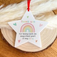 Danke, Dass Sie So Ein Wichtiger Teil Meiner Geschichte Sind Regenbogen Herzen Sterne Weiß Acryl Hängende Dekoration Lehrer Geschenk Danke, Dass Sie So Ein Wichtiger Teil Meiner Geschichte Sind Regenbogen Herzen Sterne Weiß Acryl Hängende Dekoration Lehrer Geschenk von Print4you