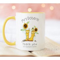 Gelber Rand Danke, Dass Sie Mir Geholfen Haben, Lehrer Zu Wachsen Personalisierte Geschenktasse | Tagesmutter Geschenk Vielen Dank, Fräulein Zum von Print4you