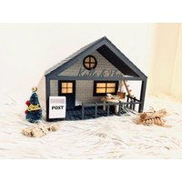 steckbares Wichtelhaus - Schrittweise Auf/Abbaubar, Inkl. Licht & Briefkasten Weihnachtsdeko, Wichteltür, Advent, Miniaturhaus von PrintAndCharm3D