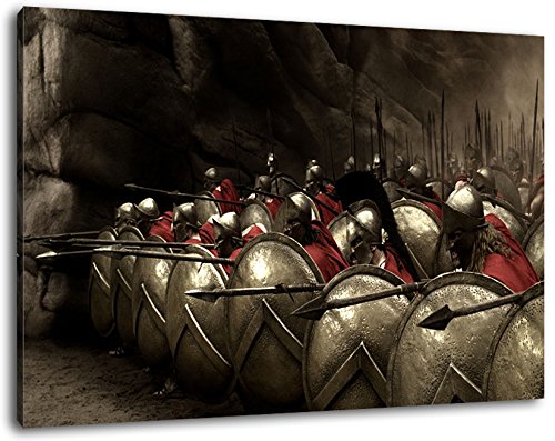 300 rise of an empire Format 120x80 cm Bild auf Leinwand, XXL riesige Bilder fertig gerahmt mit Keilrahmen, Kunstdruck auf Wandbild mit Rahmen von PrintArtGalery