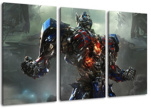 Transformers 3-Teilig auf Leinwand, XXL riesige Bilder fertig gerahmt mit Keilrahmen, Kunstdruck auf Wandbild mit Rahmen von PrintArtGalery