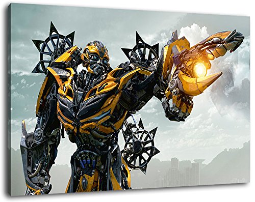 Transformers Format 100x70 cm Bild auf Leinwand, XXL riesige Bilder fertig gerahmt mit Keilrahmen, Kunstdruck auf Wandbild mit Rahmen von PrintArtGalery