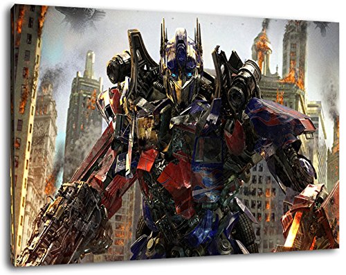 Transformers Format 120x80 cm Bild auf Leinwand, XXL riesige Bilder fertig gerahmt mit Keilrahmen, Kunstdruck auf Wandbild mit Rahmen von PrintArtGalery