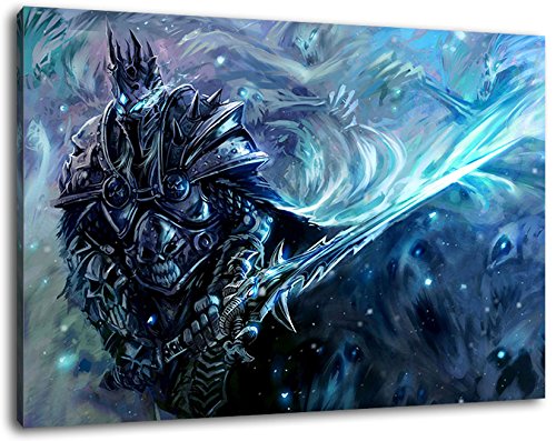 World of Warcraft Format 100x70 cm Bild auf Leinwand, XXL riesige Bilder fertig gerahmt mit Keilrahmen, Kunstdruck auf Wandbild mit Rahmen von PrintArtGalery