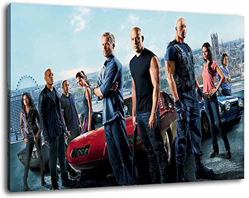 fast and furious Format 60x40 cm Bild auf Leinwand, XXL riesige Bilder fertig gerahmt mit Keilrahmen, Kunstdruck auf Wandbild mit Rahmen von PrintArtGalery