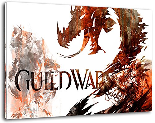 guild wars Format 80x60 cm Bild auf Leinwand, XXL riesige Bilder fertig gerahmt mit Keilrahmen, Kunstdruck auf Wandbild mit Rahmen von PrintArtGalery