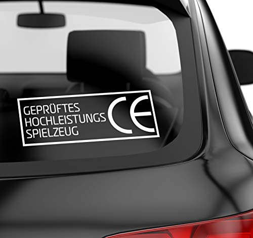 PrintAttack P082 | Geprüftes Hochleistungsspielzeug Fun Sticker Auto Motorrad Wohnmobil Aufkleber Decal (Weiß, V1) von PrintAttack