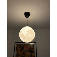 Mond-Hängelampe 300mm Durchmesser - 3D-Druck Mondlampe Mit/Ohne E27 Fassung & Leuchtmittel von PrintCrafter3DTech