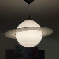 Saturn-Hängelampe Ø 400 Mm - 3D-Gedruckte Deckenleuchte Aus Pla Wählbar Mit E27 Led Set | Schwarz, Weiß Oder Nur Lampenschirm von PrintCrafter3DTech