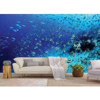 Unterwasserfisch Tapete Wandbild, Korallenriff Wand Wandbild, Große Selbstklebend Peel & Stick Wandbild, Great Barrier Reef Wandbedeckung von PrintDecorShop