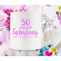 50. Geburtstag Geschenkideen Für Frauen Bday Geschenk Ihre Mutter Geburtstagstasse Kaffeetasse B-Day 50 Und Fabelhafte Keramiktasse - Bg534 50. Geburtstag Geschenkideen Für Frauen Bday Geschenk Ihre Mutter Geburtstagstasse Kaffeetasse B-Day 50 Und Fabelhafte Keramiktasse - Bg534 von PrintFanaticShop