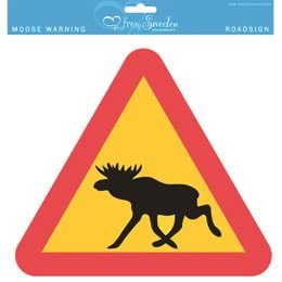 Elch Warnschild - 33cm - typisches Schweden Souvenir - Deko Verkehrsschild - 10mm Leichtschaumplatte Elch Warnschild - 33cm - typisches Schweden Souvenir - Deko Verkehrsschild - 10mm Leichtschaumplatte von PrintGreen!