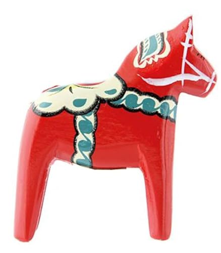 PrintGreen! Dalapferd - 10cm - rot - aus Holz - Handarbeit - typisch Schweden von PrintGreen!