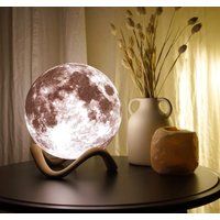 3D Mondlampe - Nachtlicht in Mondoptik, Perfektes Geschenk & Stimmungsvolle Deko von PrintLab3DDE