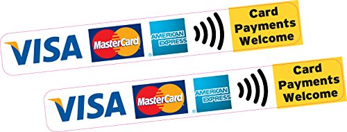 Visa MasterCard Amex Contactless Bedrucktes Vinyl Shop Taxi von Printwhizz Ltd