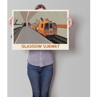 Glasgow Subway Print - Underground Poster von Printagonist
