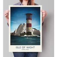 Isle Of Wight Reise Poster, The Needles, Minimalist Wall Art, , Art Prints von Printagonist