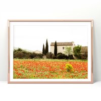 Mediterran Mohnfeld Druck Oder Leinwand, Provence Südfrankreich Blumen Wandkunst, Rote Blume Frühling Gerahmte Moderne Bauernhausdekor Mediterran Mohnfeld Druck Oder Leinwand, Provence Südfrankreich Blumen Wandkunst, Rote Blume Frühling Gerahmte Moderne Bauernhausdekor von PrintandCanvasArt