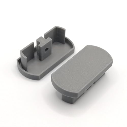 Printbtw 2X Ersatz Endkappe passend für IKEA Kvartal 3-Läufig Gardinenschiene Abdeckkappe (Grau) von Printbtw