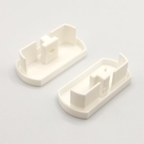 Printbtw 2X Ersatz Endkappe passend für IKEA Kvartal 3-Läufig Gardinenschiene Abdeckkappe (Weiß) von Printbtw