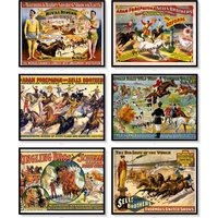 Zirkus Pferde Acrobat Show Vintage Poster Set 6 Drucke von PrintcessArtPrints