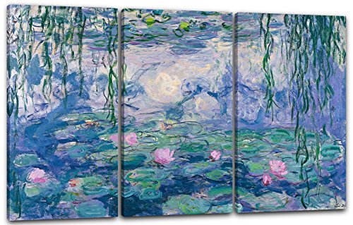 Printed Paintings Leinwand 3-teilig(120x80cm): Claude Monet - Seerosen von Printed Paintings