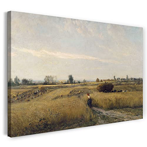 Printed Paintings Leinwand (60x40cm): Charles Francois Daubigny - Harvest von Printed Paintings