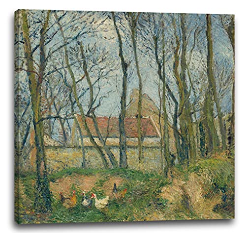 Leinwand (60x60cm): Camille Pissarro - Der Weg von Pouilleux, Pontoise von Printed Paintings