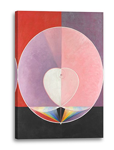 Leinwandbild (20x30cm) Hilma af Klint: Doves, Nr. 2, Leinwand auf Keilrahmen gespannt und fertig zum Aufhängen, hochwertiger Kunstdruck aus deutscher Produktion von Printed Paintings