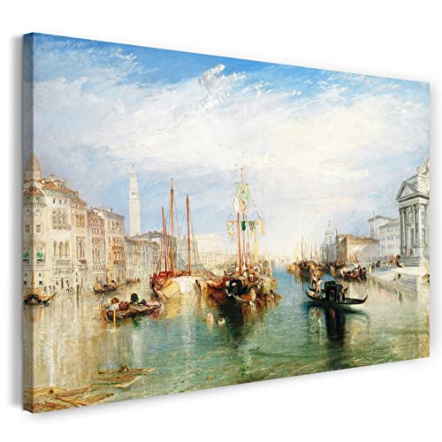 Leinwandbild (30x20cm) William Turner: Venice, from the Porch of Madonna della Salute, Leinwand auf Keilrahmen gespannt und fertig zum Aufhängen, hochwertiger Kunstdruck aus deutscher Produktion von Printed Paintings