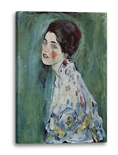 Leinwandbild (30x40cm) Gustav Klimt: Bildnis einer Frau (1917), Leinwand auf Keilrahmen gespannt und fertig zum Aufhängen, hochwertiger Kunstdruck aus deutscher Produktion von Printed Paintings