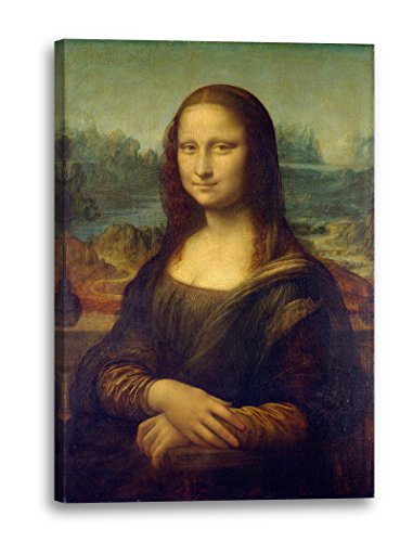 Leinwandbild (30x40cm) Leonardo da Vinci: Mona Lisa, Leinwand auf Keilrahmen gespannt und fertig zum Aufhängen, hochwertiger Kunstdruck aus deutscher Produktion von Printed Paintings