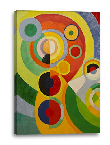 Leinwandbild (30x40cm) Robert Delaunay: Rythmus, Freude am Leben, Leinwand auf Keilrahmen gespannt und fertig zum Aufhängen, hochwertiger Kunstdruck aus deutscher Produktion von Printed Paintings