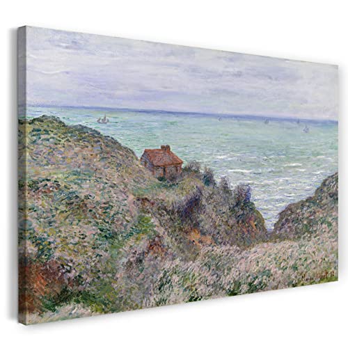 Printed Paintings Leinwand (100x70cm): Claude Monet - Die Hütte des Zollwächters (1882) von Printed Paintings