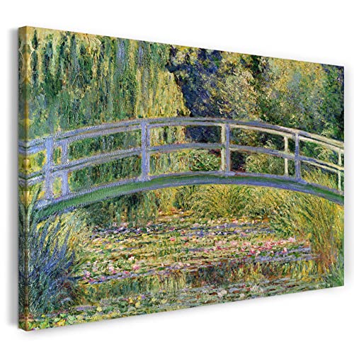 Leinwand (100x70cm): Claude Monet - Japanische Brücke über den Seerosenteich (1 von Printed Paintings