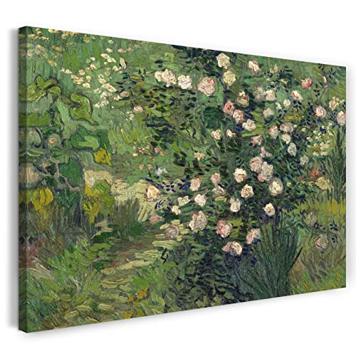 Printed Paintings Leinwand (100x70cm): Vincent Van Gogh - Rosen von Printed Paintings