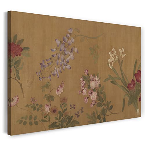 Printed Paintings Leinwand (100x70cm): Wang Yuan zugeschrieben - Die Hundert Blumen von Printed Paintings